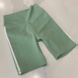 Green Women's sport biker Shorts
